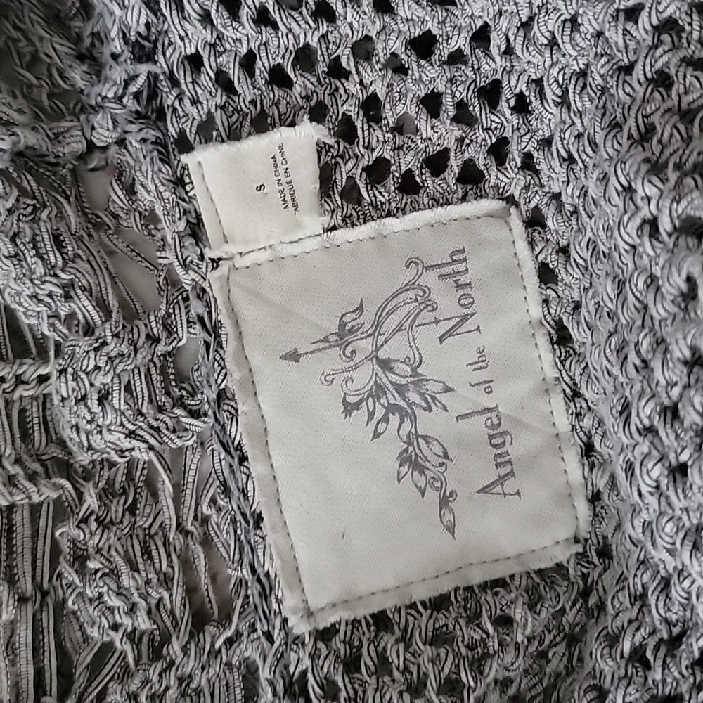 Angel of the North Knitted Vest gray small s Anthropologie - Picture 5 of 6